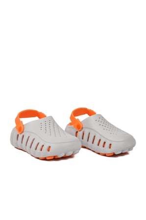 Buz-Turuncu Eva Hafif Rahat Yumuşak Taban Unisex Sabo Terlik Havuz Bahçe Terliği 2504
