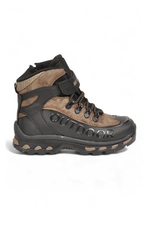 Siyah-Vizon Polarlı Kaymaz Tabanlı Soğuğa Dirençli Unisex Çocuk Outdoor Bot 2115