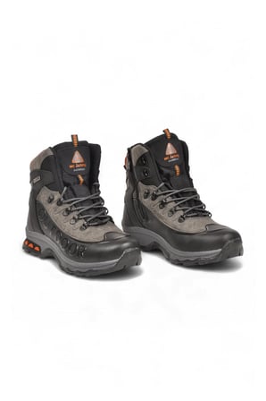 Siyah-Füme Bağcıklı Fermuarlı Kaymaz Tabanlı Erkek Outdoor Trekking Bot 2115