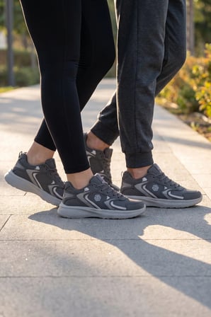 Bağcıklı Hafif Rahat Füme Unisex Yürüyüş ve Spor Ayakkabı Sneaker 2032 G