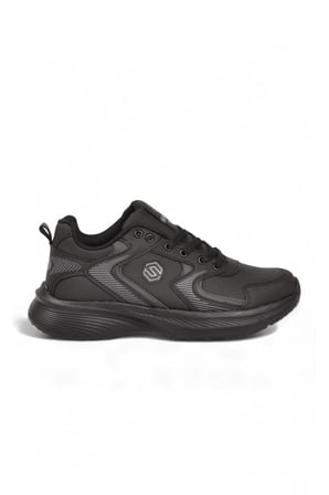 Bağcıklı Hafif Rahat Siyah Unisex Yürüyüş ve Spor Ayakkabı Sneaker 2032 G