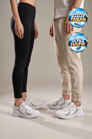 Bağcıklı Hafif Rahat Beyaz Unisex Yürüyüş ve Spor Ayakkabı Sneaker 2032 G