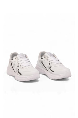 Bağcıklı Hafif Rahat Beyaz Unisex Yürüyüş ve Spor Ayakkabı Sneaker 2032 G