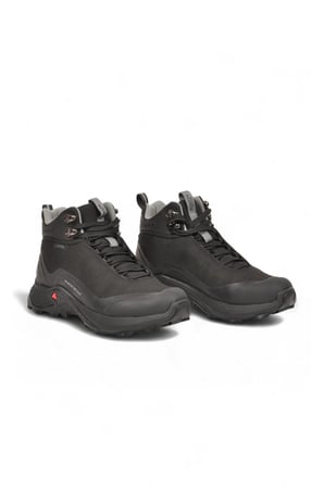 Siyah Bağcıklı Kaymaz Tabanlı Su Geçirmez Erkek Outdoor Trekking Bot 210500B-1