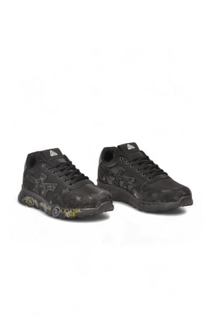Siyah Bağcıklı Rahat Memory Foam Taban Erkek Yürüyüş ve Spor Ayakkabı Sneaker 2444 Cilt