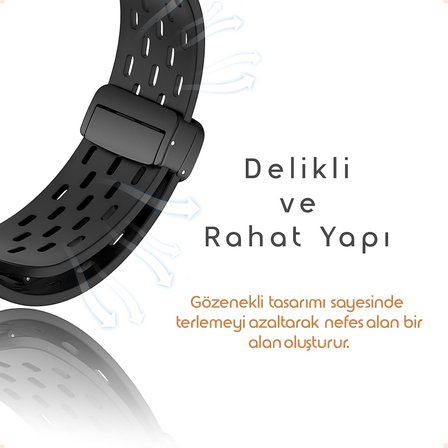 Huawei Watch Fit 4/4 Pro/Fit 3 ile Uyumlu Active Air Loop Kordon Manyetik Kilit Mekanizmalı Nefes Alabilirlik Sağlayan Delikli Doku Deformasyona Karşı Dayanıklı Yedek Fit 4 Kayışı