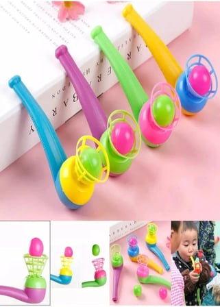 Hyd 25 Adet Saksafon Pipet Top Üfleme Nefes Kontrolü Oyunu Popit Eğitici Oyuncak