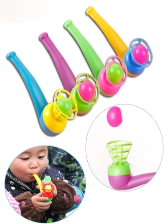 Hyd 25 Adet Saksafon Pipet Top Üfleme Nefes Kontrolü Oyunu Popit Eğitici Oyuncak