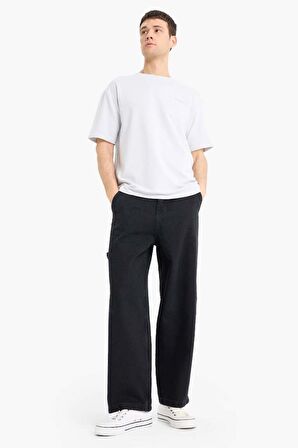 DeFacto Boxy Fit Bisiklet Yaka Baskılı Kısa Kollu Tişört E3460AX25SPGR184