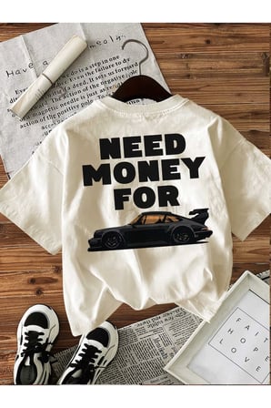 Need Money For Porsche Detail Oversize Unisex T-Shirt