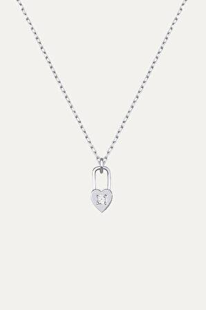 Kadın Kalp Kilit Kolye | undefined