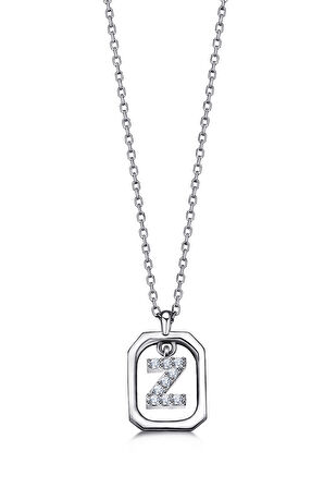 Kadın Frame Taşlı Z Harfi Kolye | undefined