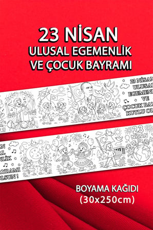 23 Nisan Dev boyama Kağıdı Model2 30cm x 250cm
