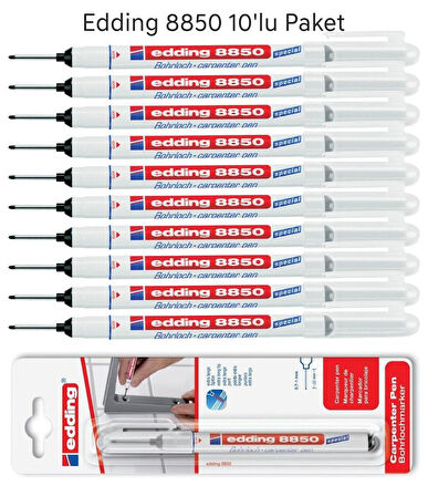Edding 8850 Montaj İşaretleme ve Marangoz Kalemi 10'lu Paket