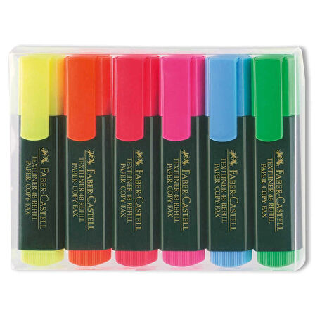 Faber Castell Fosforlu Kalem 6'lı