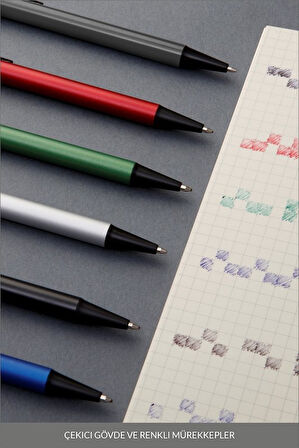 LATON SİLEA METAL TÜKENMEZ KALEM MOBİL TELEFON TUTUCU UÇ BOYUTU 1.00mm SİYAH