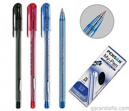 Pensan 2210 My-Pen Siyah Tükenmez Kalem (25 li Paket)