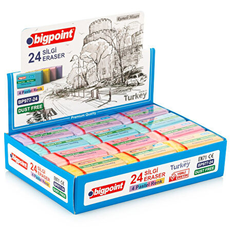 Bigpoint Dust-Free Pastel Renkli Silgi