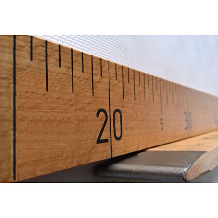 Ahşap Manifatura Cetveli Demirli 1 Metre (100 Cm)