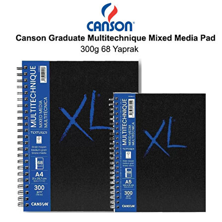 Canson Graduate Multitechnique Mixed Media Pad 300g 68 Yaprak