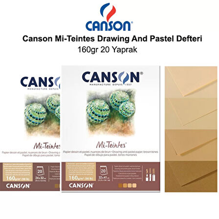 Canson Mi-Teintes Drawing And Pastel Defteri 160g 20 Yaprak