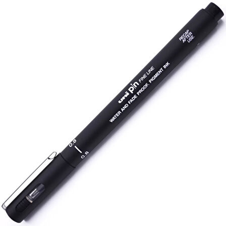 Uni-Ball Pin Fine Line Teknik Çizim Kalemi 0.8 mm Siyah