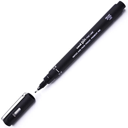 Uni-Ball Pin Fine Line Teknik Çizim Kalemi 0.8 mm Siyah