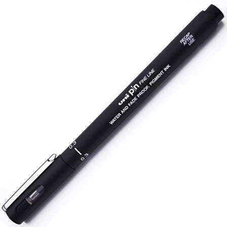 Uni-Ball Pin Fine Line Teknik Çizim Kalemi 0.3 mm Siyah