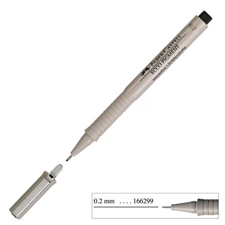 Faber Castell Ecco Pigment Çizim Kalemi 0.2 mm Siyah