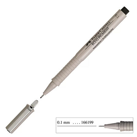 Faber Castell Ecco Pigment Çizim Kalemi 0.1 mm Siyah