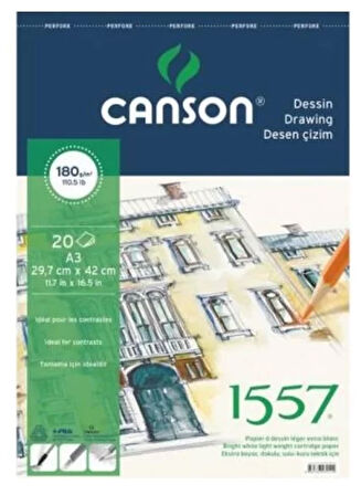 CANSON 1557 35x50 RESİM KAĞIDI 200 GR.125 Lİ PK.204121512