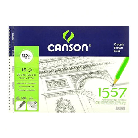 CANSON 1557 25x35 15 YP RESİM BLOK 120 GR 12015253