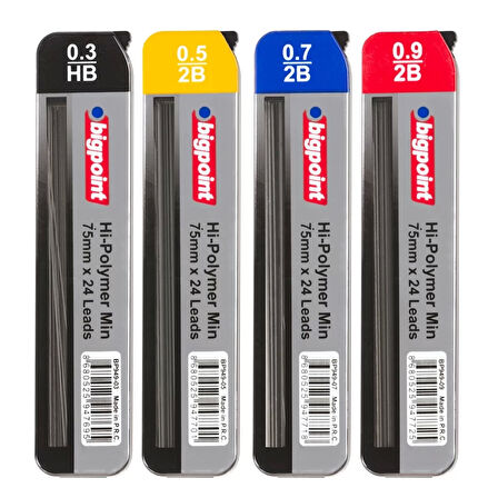 Bigpoint Kalem Ucu 0.7mm 2B 75mm 24'lü Tüp