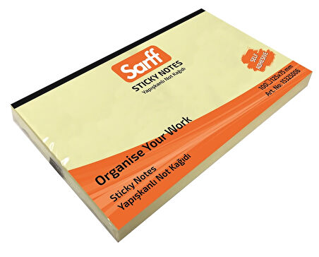 SARFF 125X75MM SARI YAPIŞKANLI NOT KAĞIDI - 100YP