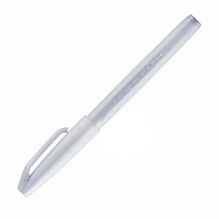 Pentel Brush Sign Pen Fırça Uçlu Kalem Light Grey