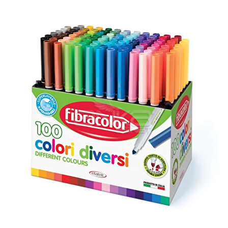 Fibracolor Keçeli Kalem Colori Diversi 100 Renk