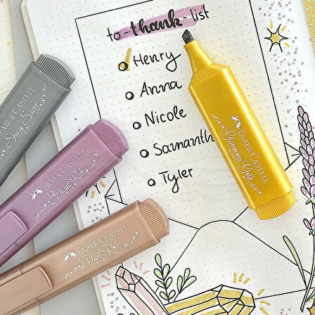 Faber Castell Fosforlu Kalem Metalik Tonlar 4lü 154640