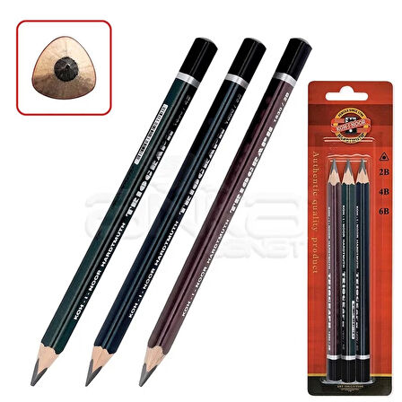 Koh-i-Noor Trıograph Jumbo Grafit Kalem 3lü 1835