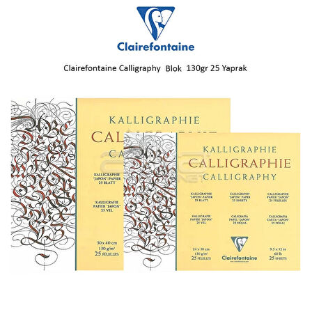 Clairefontaine Calligraphy Blok 130gr 25 Yaprak