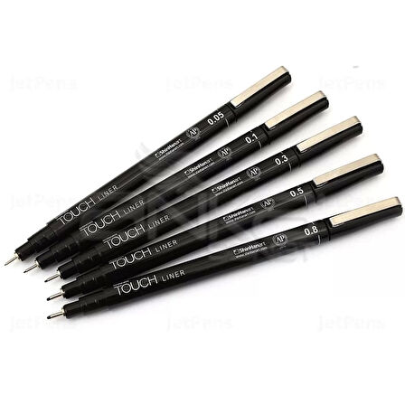 Touch Liner Teknik Çizim Kalemi 5li Set Siyah SH4100005