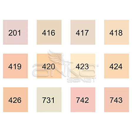Zig Kurecolor Fine & Brush for Manga 12li Set Neutral Tones