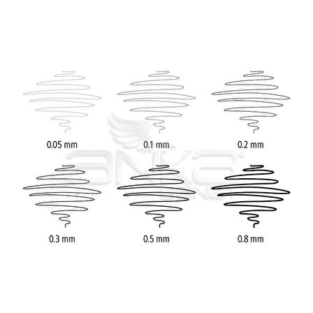 Staedtler Pigment Liner Siyah Çizim Kalemi 4+2 Set