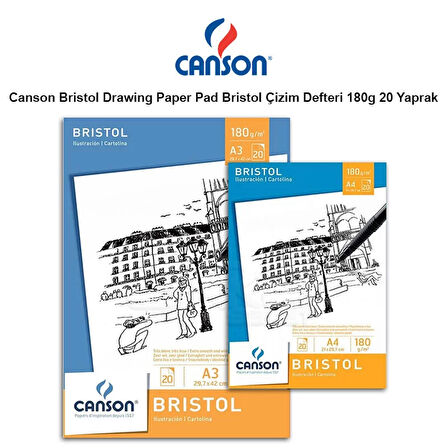 Canson Bristol Pad Bristol Çizim Defteri 180g 20 Yaprak