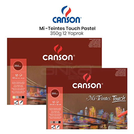 Canson Mi-Teintes Touch Pastel Defteri 12 Yaprak 350g