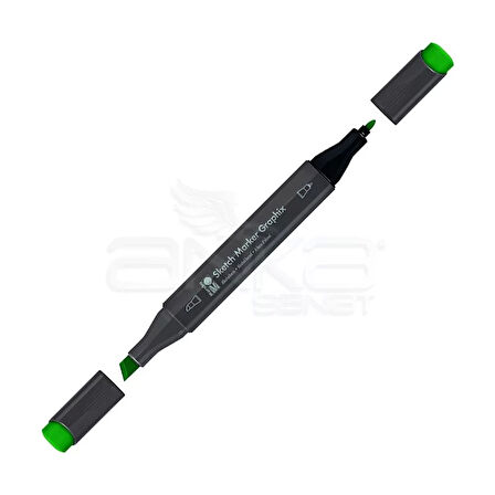 Marabu Graphix Sketch Marker Çift Uçlu Kalem 976 Phthalo Green Deep