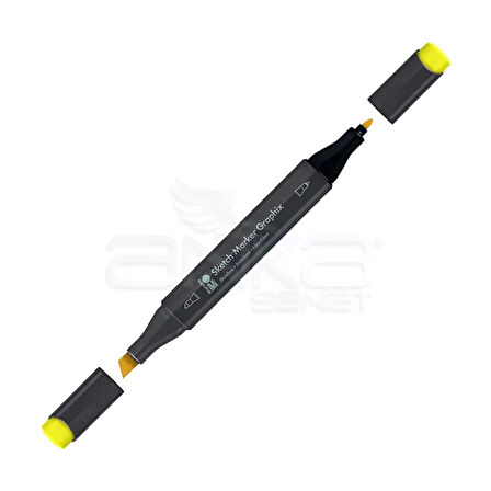 Marabu Graphix Sketch Marker Çift Uçlu Kalem 919 Primary Yellow