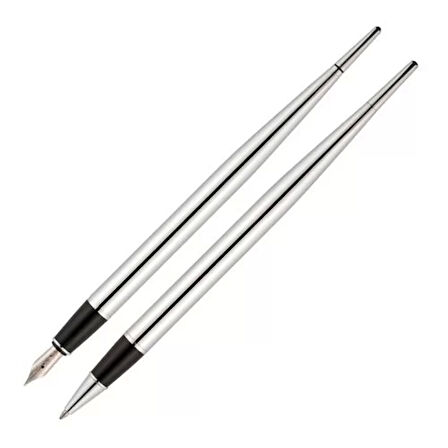 Scrikss Stilofor 17 Sümen Kalem Takımı-Chrome (Dolma+Tükenmez)