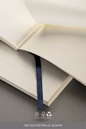 LATON VİİLEA A5 PREMİUM TERMO DERİ YUMUŞAK KAPAK PVC A5 KAYDIRICI ÇANTA,PVC A6 YAPIŞTIRICI CEP DEFTER 14x21cm 96 SAYFA KOYU GRİ