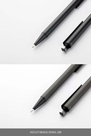 LATON SİLEA METAL RAPİD VERSATİL KALEM MOBİL TELEFON TUTUCU 0.7mm GRİ