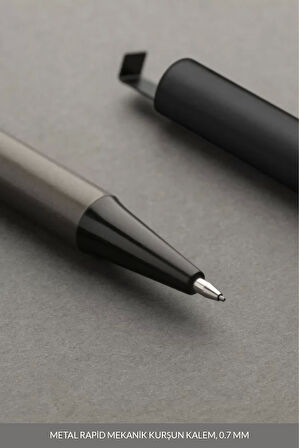 LATON SİLEA METAL RAPİD VERSATİL KALEM MOBİL TELEFON TUTUCU 0.7mm GRİ